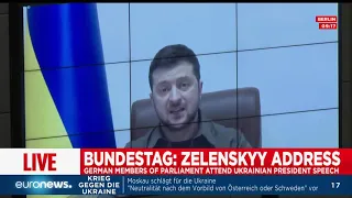 Der ukrainische Präsident Selenskyj im Bundestag: "Uns trennt eine Mauer"