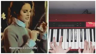 Lana Del Rey - Happiness is a butterfly (Piano Accompaniment Tutorial) #NFR #chords #howtoplay