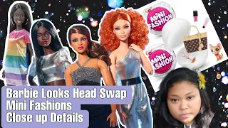 Barbie Looks New Doll + Head Swap, Fashion Packs
