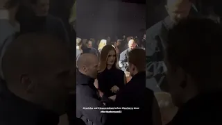 Rosie Huntington Whiteley & Jason Statham at the Burberry fashion show in London. #jasonstatham