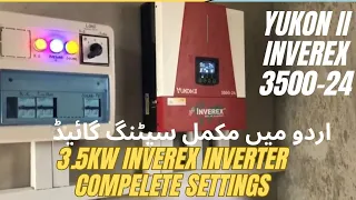 INVEREX YUKON 3.5KW SOLAR INVERTER SETTINGS