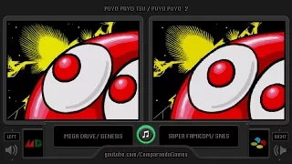 Puyo Puyo 2 (Mega Drive vs Super Famicom) Side by Side Comparison (Puyo Puyo Tsu) Genesis vs Snes