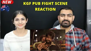 KGF PUB FIGHT SCENE Reaction by an AUSTRALIAN Couple | KGF Reaction | YASH Looks so Damn EPIC!! |