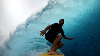 POV GoPro moments from huge Cloudbreak swell.