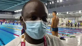 Uganda Swimming Coach Muzafaru Muwanguzi After Ambala's Race At The Olympics.