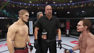 Khabib Nurmagomedov vs. The Gollum (EA sports UFC 3) - CPU vs. CPU - Crazy UFC 👊🤪