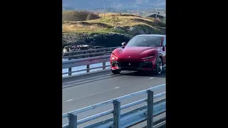 Ferrari Purosangue spotted in Norway during a commercial shoot