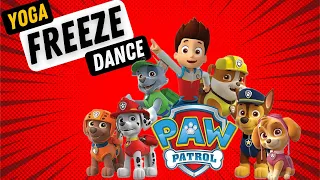 Paw Patrol Yoga Freeze Dance | Brain Break | GoNoodle inspired | PE Warm Up Game | Kids Yoga