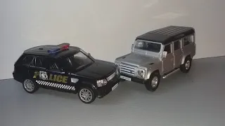 Diecast 1/32 scale RMZ City Land Rover part 2.    Defender & Range Rover Sports