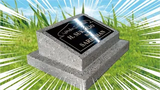 Tombstones - Tutorial on gravestones cast with granite sand by polishing machines