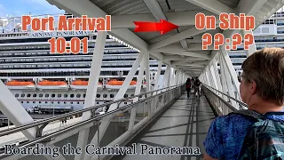 Boarding the Carnival Panorama in Long Beach California