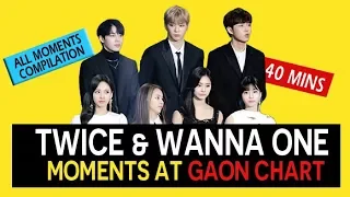 TWICE (트와이스)  & WANNA ONE ( 워너원 ) moments at Gaon Chart Award 2018 180214