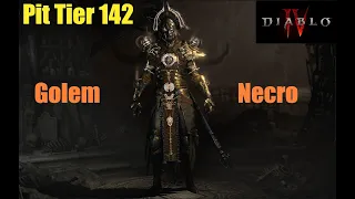 Diablo 4 - PIT TIER 142 Golem Necromancer Season 4