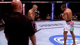 Edson Barboza KO’s Terry Etim via spinning back kick at UFC 142