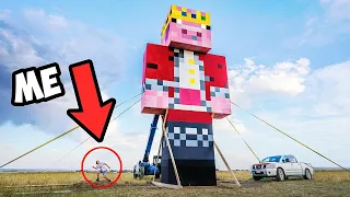 I Built The World's Largest Minecraft Statue
