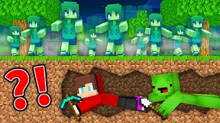 Mikey and JJ in Zombie Girl Apocalypse in Minecraft - Maizen