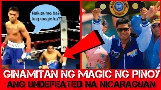 Ginamitan Ng magic Ng Pinoy,,Ang undefeated na Nicaraguan,, bagsak!!