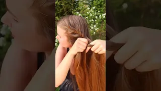 Fishtail Braid Half Up ☘️ #fishtailbraid #hairtutorial #hair