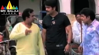 Nenunnanu Movie Brammanandham & Nagarjuna Playing Cricket Scene | Sri Balaji Video