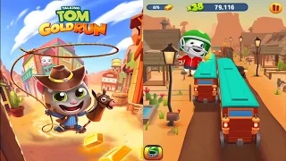 Talking Tom Gold Run : Gameplay #11 On IPad - WILD WEST MISSIONS