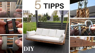 Hollywoodschaukel 5 TIPPS zum Aufhängen/Porch swing 5 Tips DIY/DIY swing/How to hang a porch swing