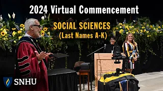 Virtual Commencement: Social Sciences (Last Names A-K), Saturday, May 25 at 2pm ET