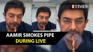 Aamir Khan indulges in a bit of leisurely pipe smoking during his latest Instagram live session