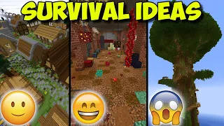 50+ NEW IDEAS For Your MINECRAFT SURVIVAL WORLD! - (Minecraft Inspiration)
