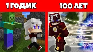 How Flesh SuperHeroes Lived in Minecraft / Evolution Mobs 1 Year Old 100 Years / How the Cycle