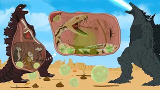 GODZILLA & KONG vs Evolution Mystery of PYTHON: The Battle Against Digestive System - FUNNY CARTOON