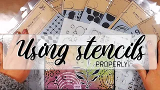 How to use stencils properly! 🦋 Mixed media techniques