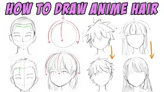 [Beginner Guide part 3] How to Draw anime Hair Tutorial