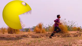 Pacman Vs Human In Real Life | VFX Breakdown