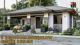 HOUSE DESIGN 3 Bedroom Bungalow | 170sqm | Exterior & Interior Animation