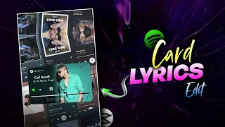 Trending Spotify Card Lyrics Tutorial In Capcut ✨