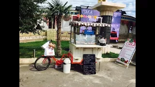 Advertising on the bike , Bicycle for street food trade   Велореклама, Велокафе