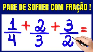 🤯😱NUNCA MAIS ERRE ADIÇÃO DE FRAÇÕES!! Matemática básica todo dia.📚🚀