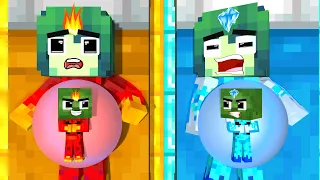 Monster School : Zombie Fire and Ice - Minecraft Animation