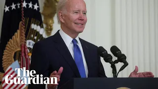 Joe Biden speaks of climate benefits of Inflation Reduction Act – watch live