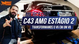 Mercedes AMG C43 Estágio 2 AvantGarde Performance - Transformando um V6 em um V8