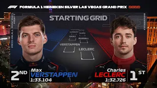 F1 Starting Grid For The 2023 Las Vegas Grand Prix