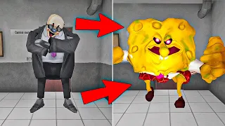 Funny moments in Ice Scream Chapter VS Sponge Bob|| Experiments with Rod Episode 02