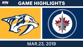 NHL Game Highlights | Predators vs. Jets – March 23, 2019