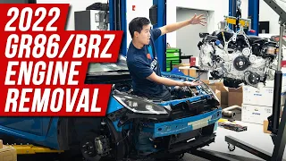 Removing the BLOWN ENGINE in our 2022 GR86