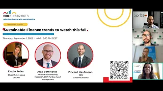 Sustainable Finance Trends to Watch this Fall  |  Building Bridges Webinar