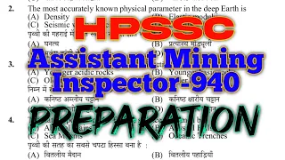 HPSSC Assistant Mining Inspector 940 Preparation II Mining Inspector Important Question