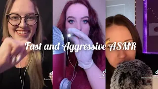 Fast and Aggressive ASMR for tingles (tapping, scratching and mouth sounds) | TikTok compilation