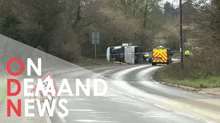 Bus OVERTURNS With 70 People Inside in Somerset