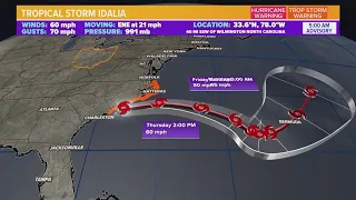 Tracking Tropical Storm Idalia in North Carolina: See the updated path