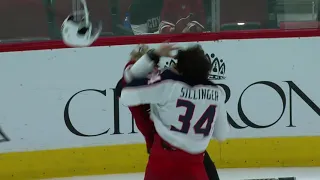 NHL Fight - Blue Jackets @ Coyotes - Sillinger vs Dzingel - 18/11/2021